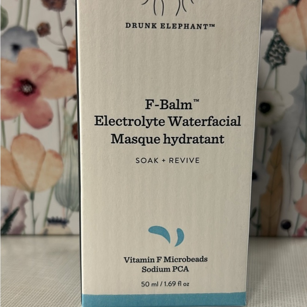 Drunk Elephant F-Balm Electrolyte Waterfacial Masque - White and Blue Packaging